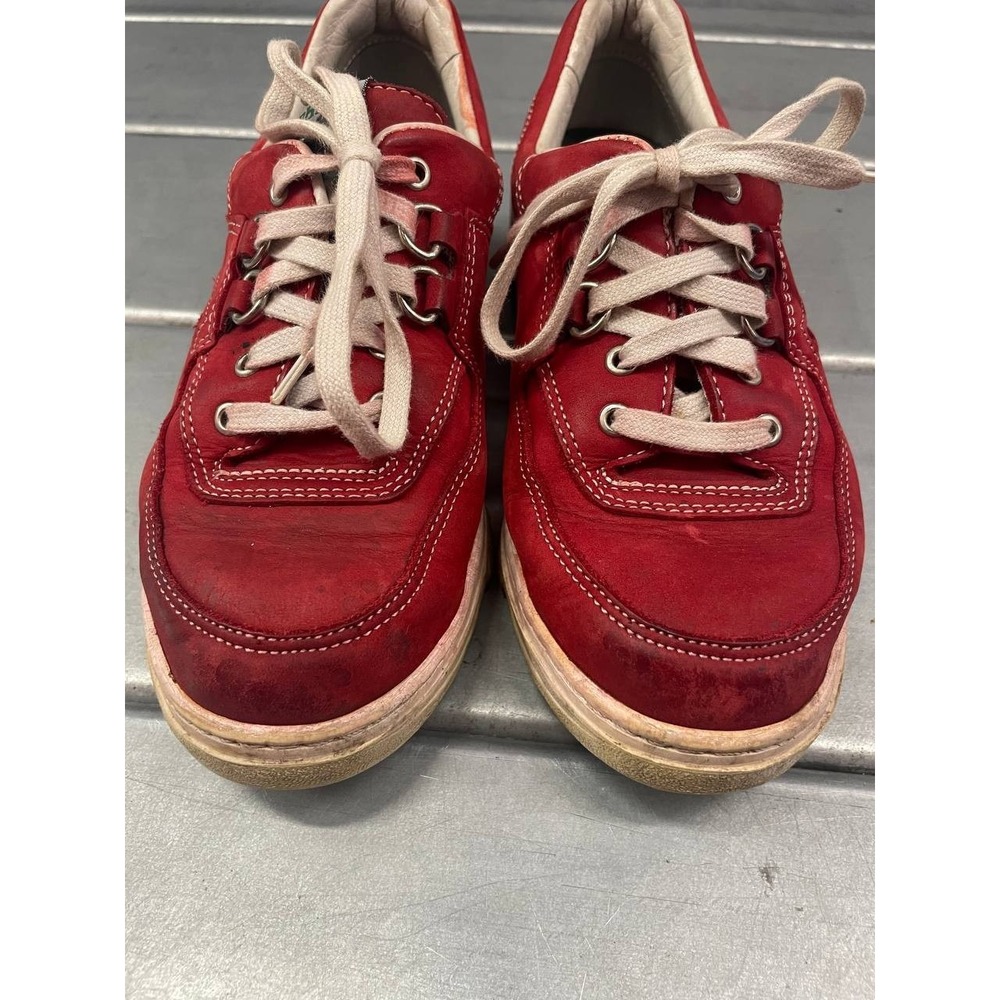 Mephisto Match Runoff Air Jet Shoes Womens 7 Red Leather Rare Sneaker - Picture 3 of 10